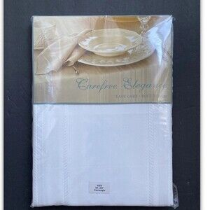 Carefree Elegance Tablecloth Easy Care Soft Touch 60" x 84" Rectangle